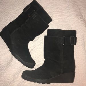 Sorel Leather Wedge Boots